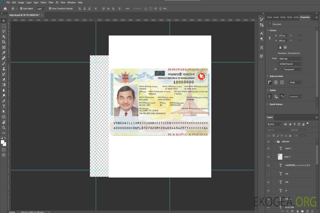Visa BANGLADESH template Visa BANGLADESH template